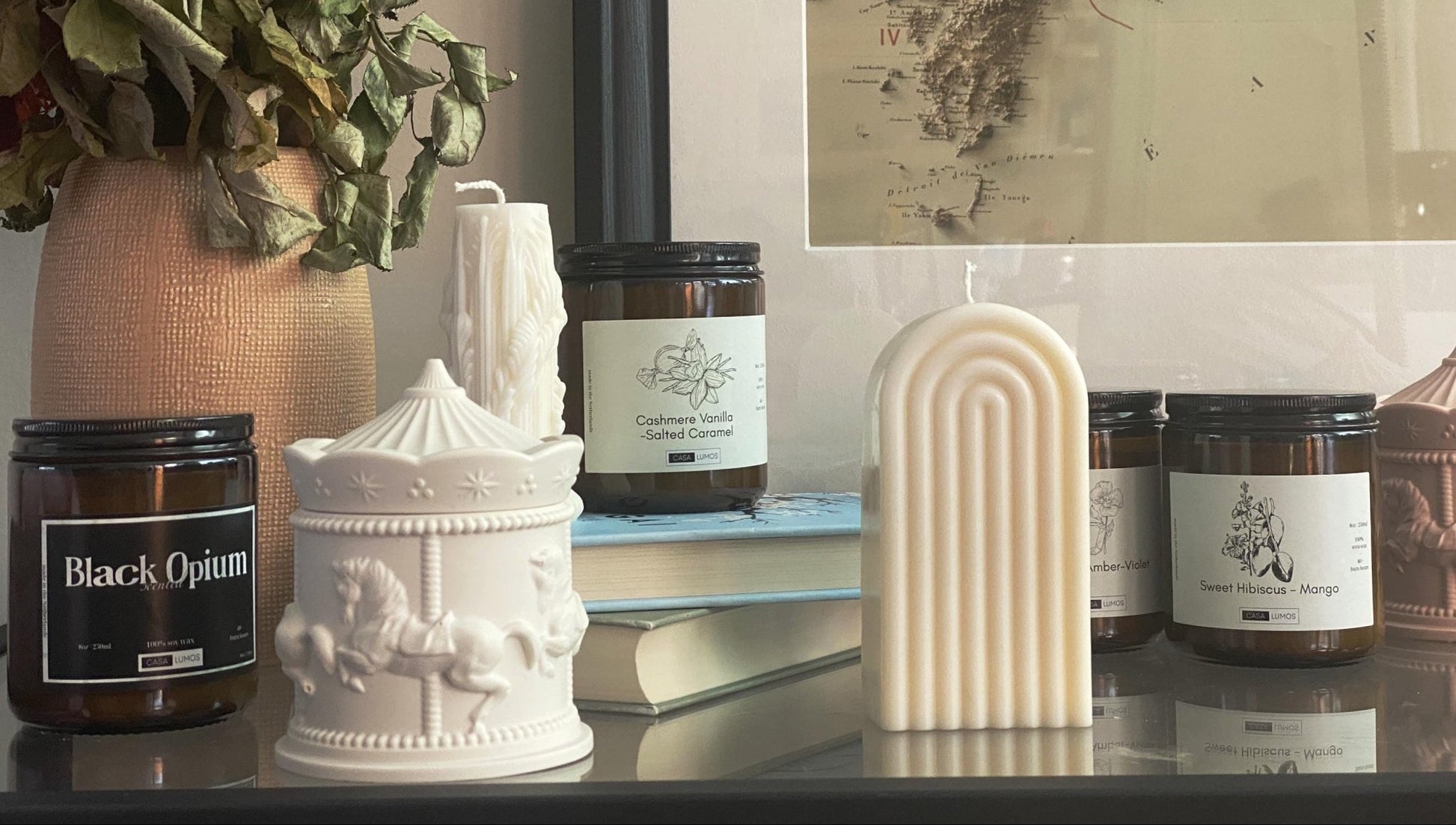 Column Candle – Handpoured Soy Wax Sculpture – Ornamental Decorative Candle – Luxury Home Decor - CasaLumos